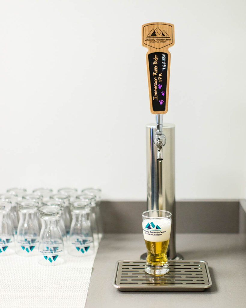 Have you heard about our kegs? We have beer and kombucha on tap, available for clients during their pet’s visit.