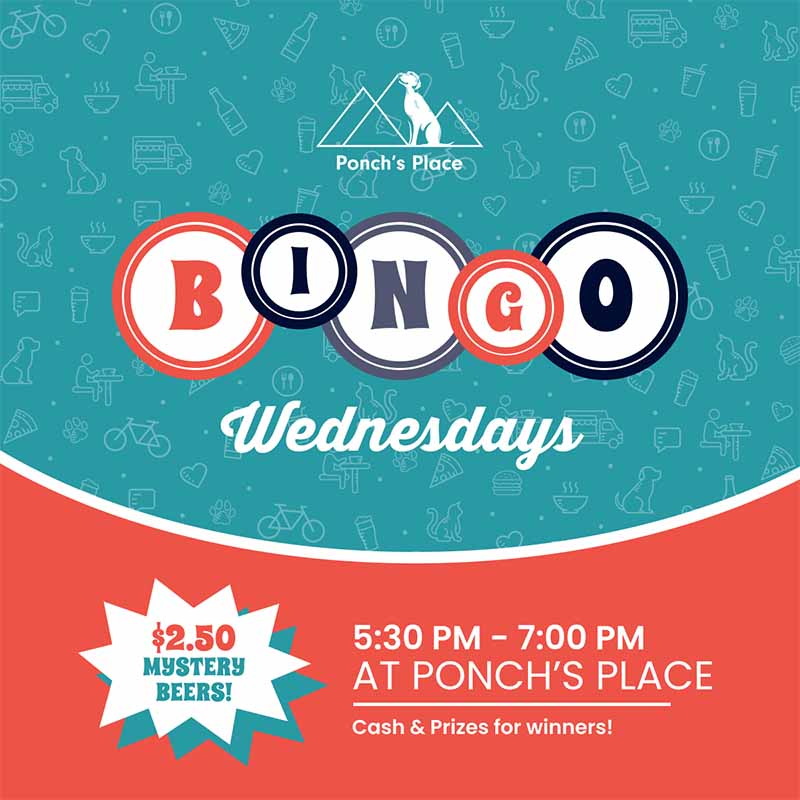 Bingo at Ponch's Place flier